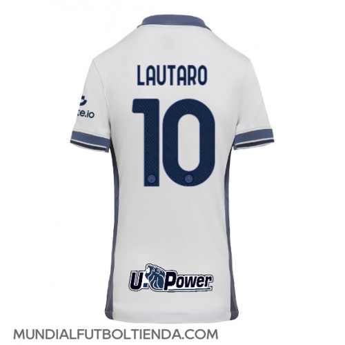 Camiseta Inter Milan Lautaro Martinez #10 Segunda Equipación Replica 2024-25 para mujer mangas cortas